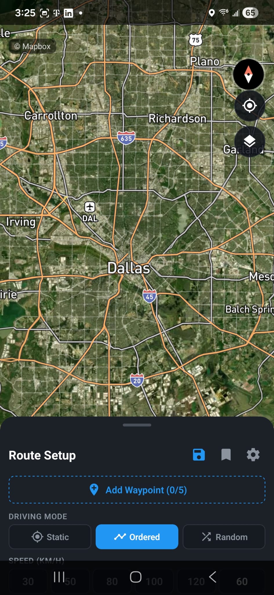 GPS Ghost Main Screen